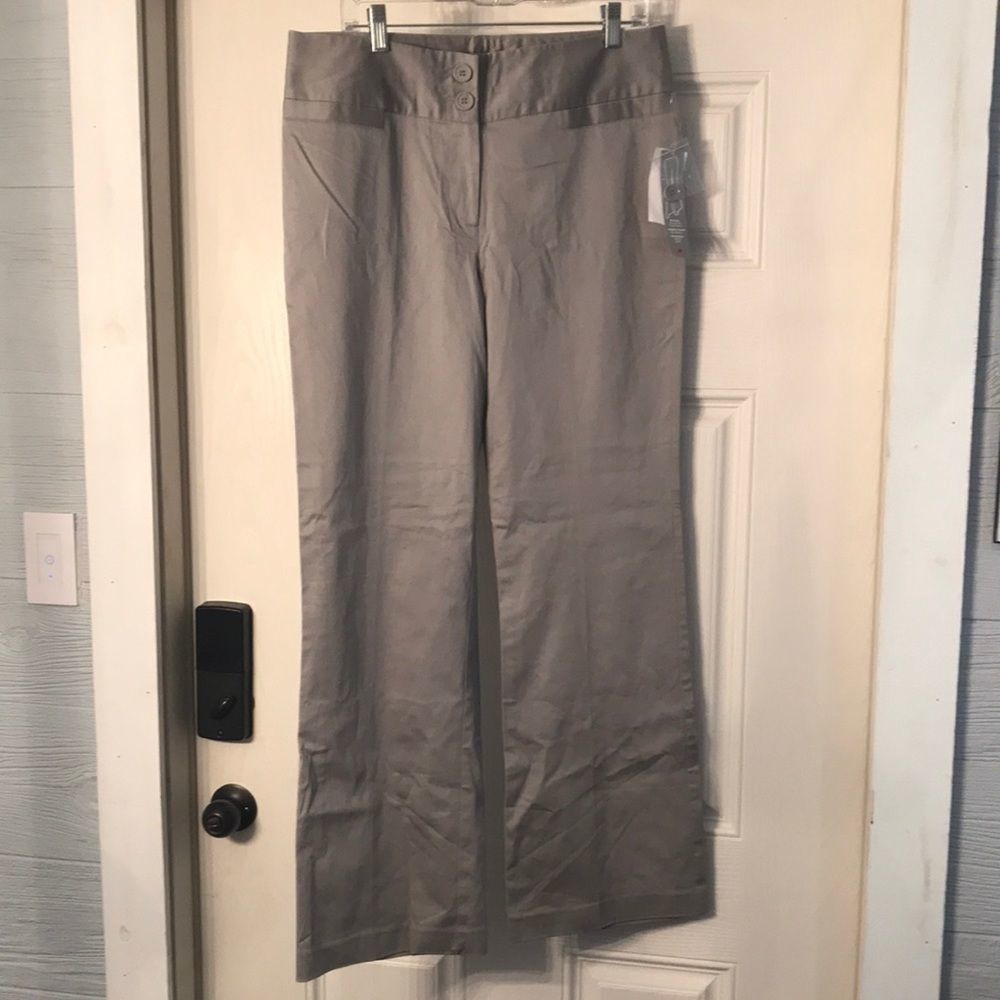 Gray Bootcut Pants